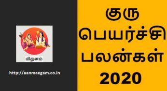 Mithunam Guru Peyarchi 2020-21
